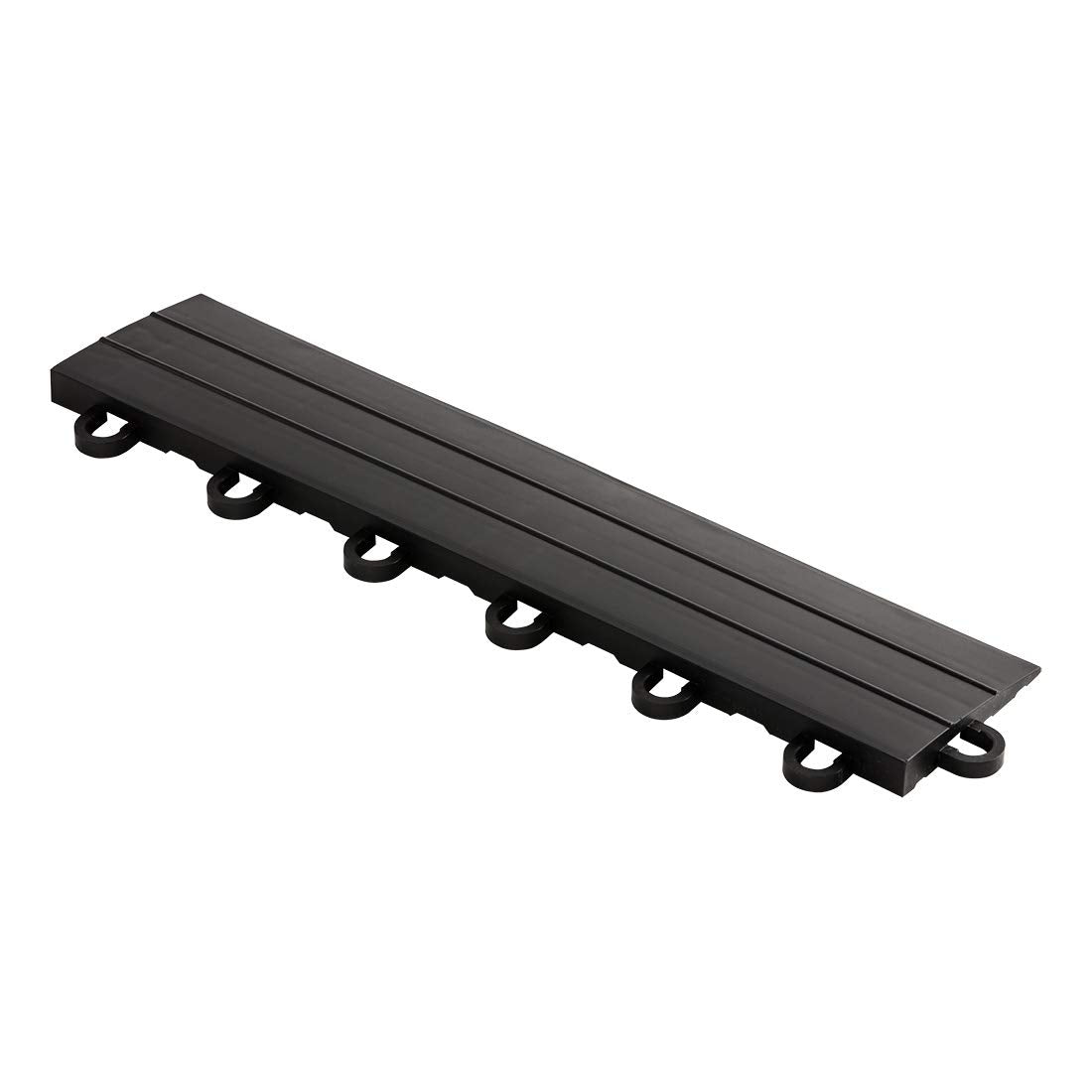 Speedway Looped Edge for Garage Floor Tile, 12 x 2.75 x 0.5 in, Black, 10-Piece Set
