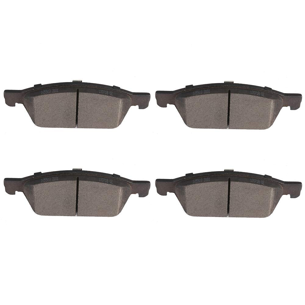 Cciyu D1645 Front Ceramic Brake Pads Kits 4Pcs For 2013-2019 For Ford Escape,2013-2018 For Ford Focus,2014-2019 For Ford Transit