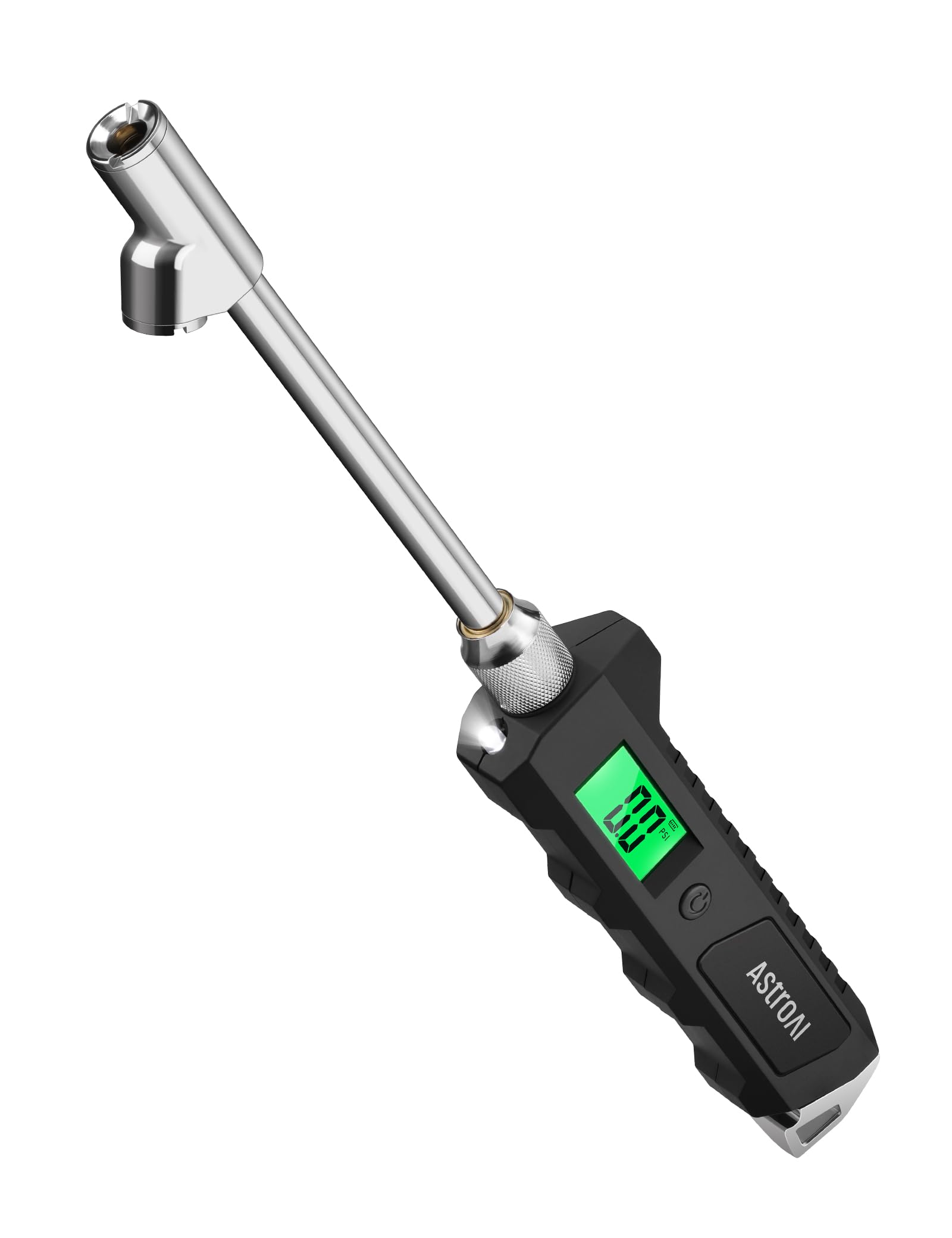 AstroAI Digital Tire Pressure Gauge 230 PSI Heavy Duty Dual Head Stainless Steel Made for Truck and RV with Backlit LCD and Flas