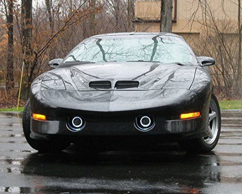 White Led Halo Fog Lamps Lights Compatible With 1993-2002 Pontiac Trans Am