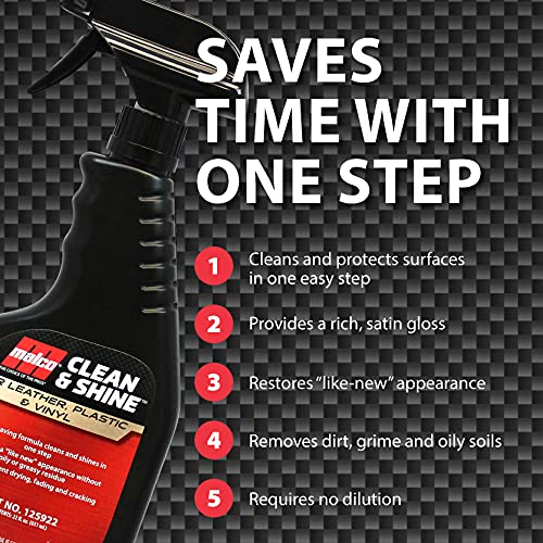 Malco Clean & Shine Interior Car Cleaner And Dressing – Restore Leather, Plastic And Vinyl Surfaces In Your Vehicle/Clean, Condition And Protect In 1 Simple Step / 1 Gallon (125901)