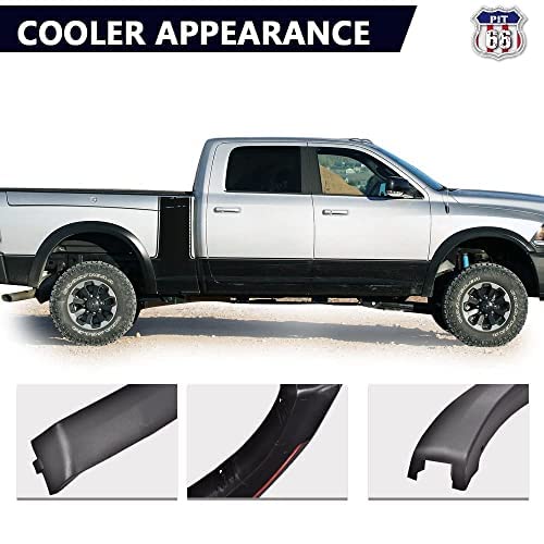 PIT66 Fender Flares for 2002-2008 Dodge Ram 1500/2500/3500, Textured Black Polypropylene, Not for Dually Models