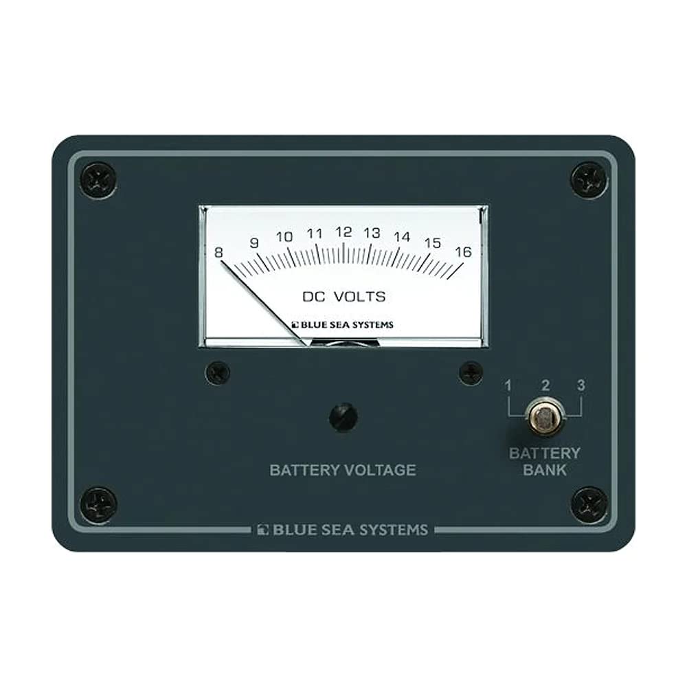 Blue Sea Systems Dc Analog 8 To 16V Dc Voltmeter Panel
