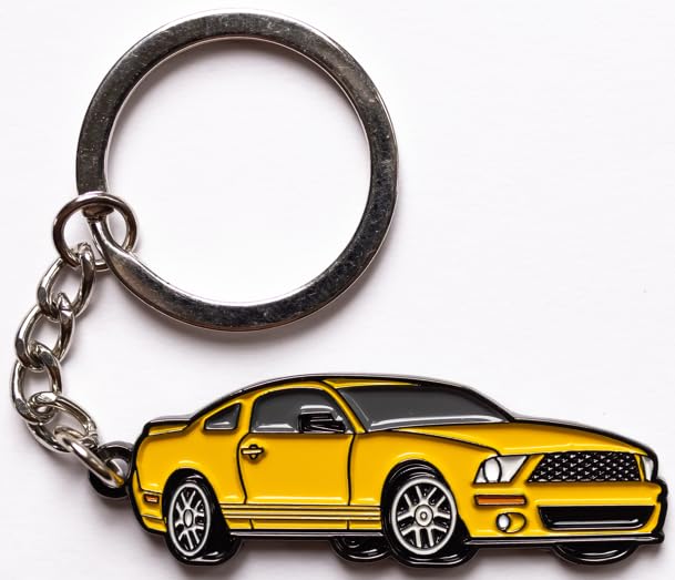 Whitaker World LLC 05-09 mustang keychain (Screaming Yellow)
