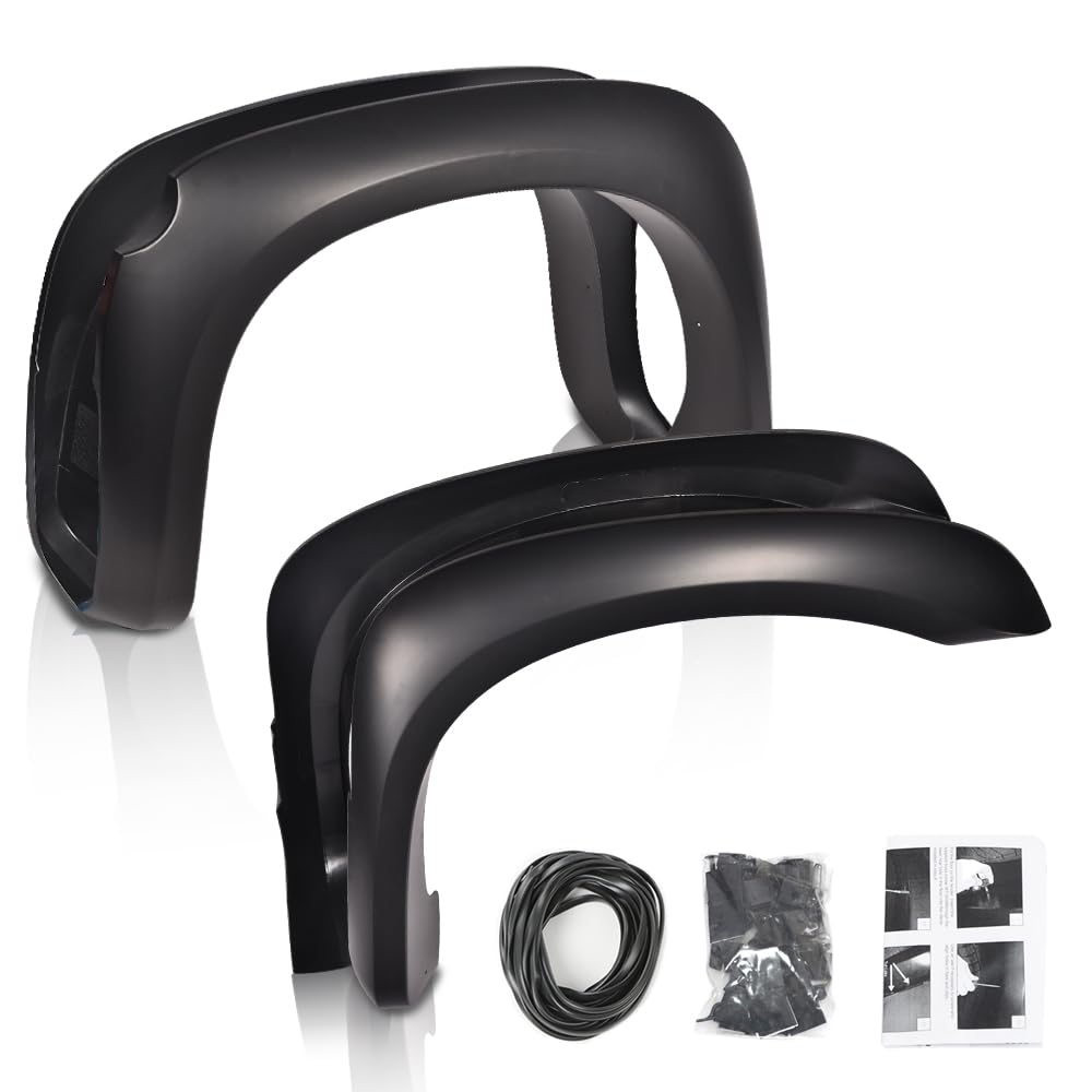 G-PLUS Smooth Fender Flares Compatible with Dodge Dakota Crew Cab Pickup 2005-2011 Wheel Cover Protector (Only Fit Crew Cab)