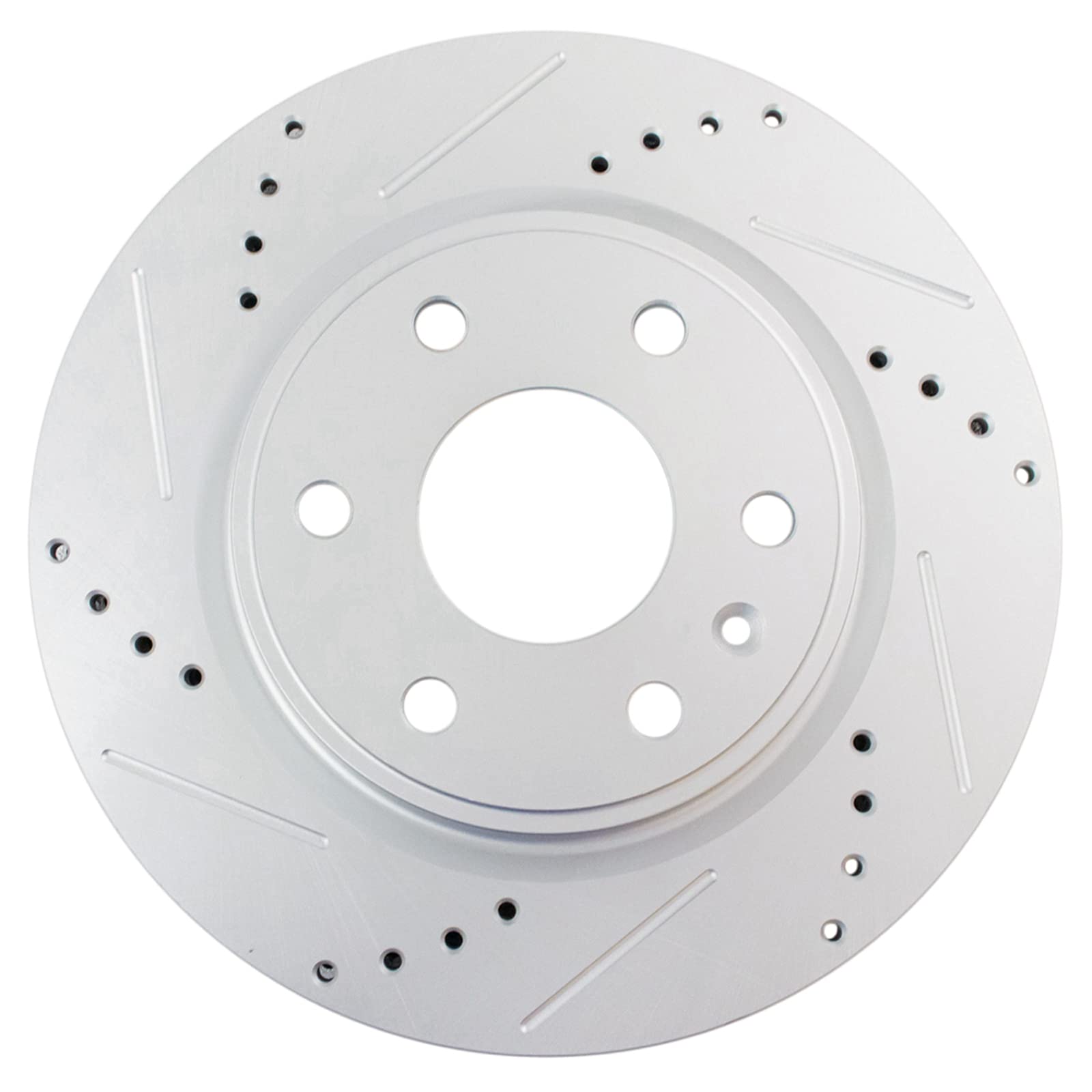 Trq Front Performance Brake Rotor Drilled Slotted Pair For 2007-2016 Gmc Acadia / 2008-2017 Buick Enclave / 2007-2010 Saturn Out