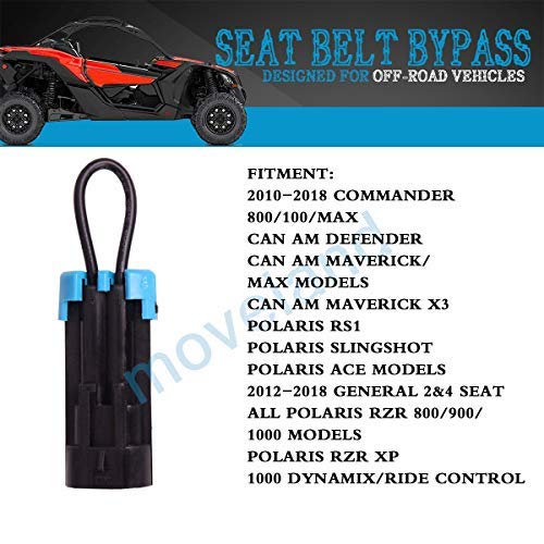 moveland Seat Belt Bypass Harness Override Clip for Polaris RZR Ranger & Can Am Maverick - Model 13, Aftermarket Parts, 1PCS