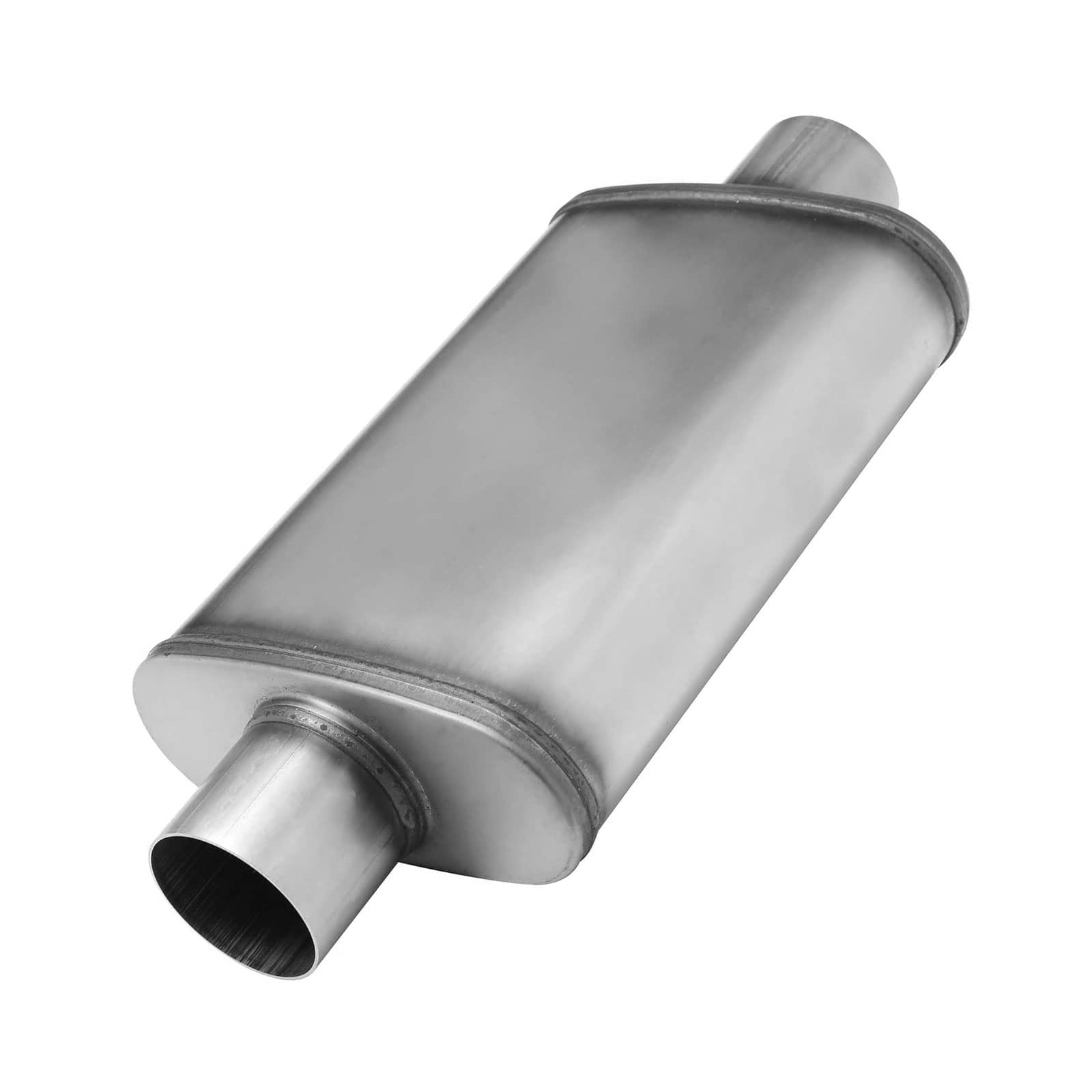 2 Inch Inlet/Outlet Exhaust Muffler, Straight-Through Chamber Performance Muffler Resonator With Universal Stainless Steel For C