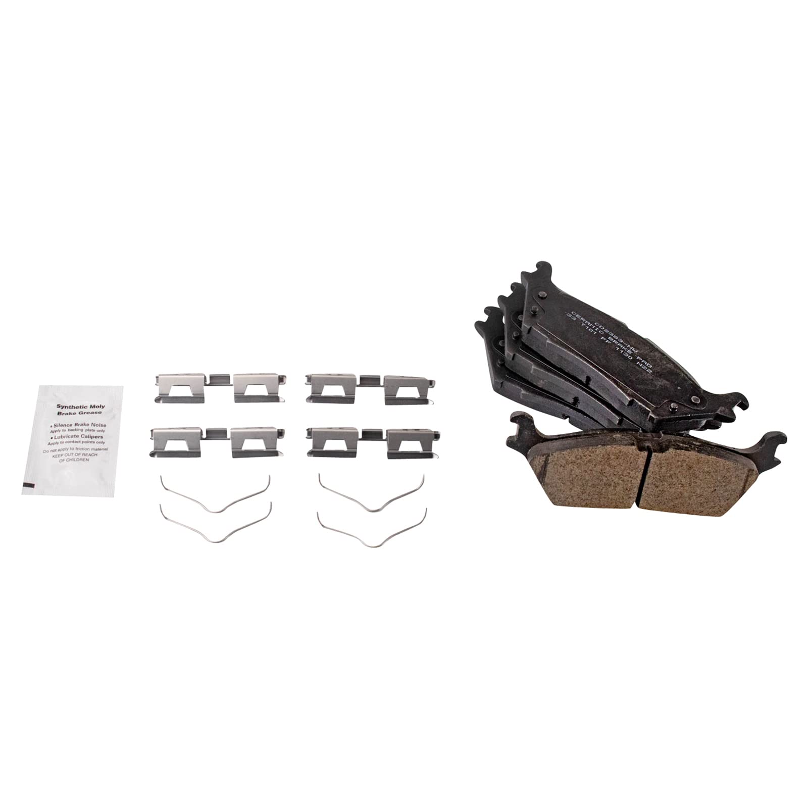 TRQ Rear Brake Pads Ceramic Compatible with 2021-2022 Ford F-150