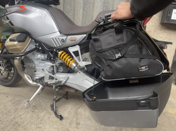 GREAT BIKERS GEAR Pannier Liner Bags for Moto Guzzi V100/Stelvio Mandello - One Size, Durable Polyester & PVC
