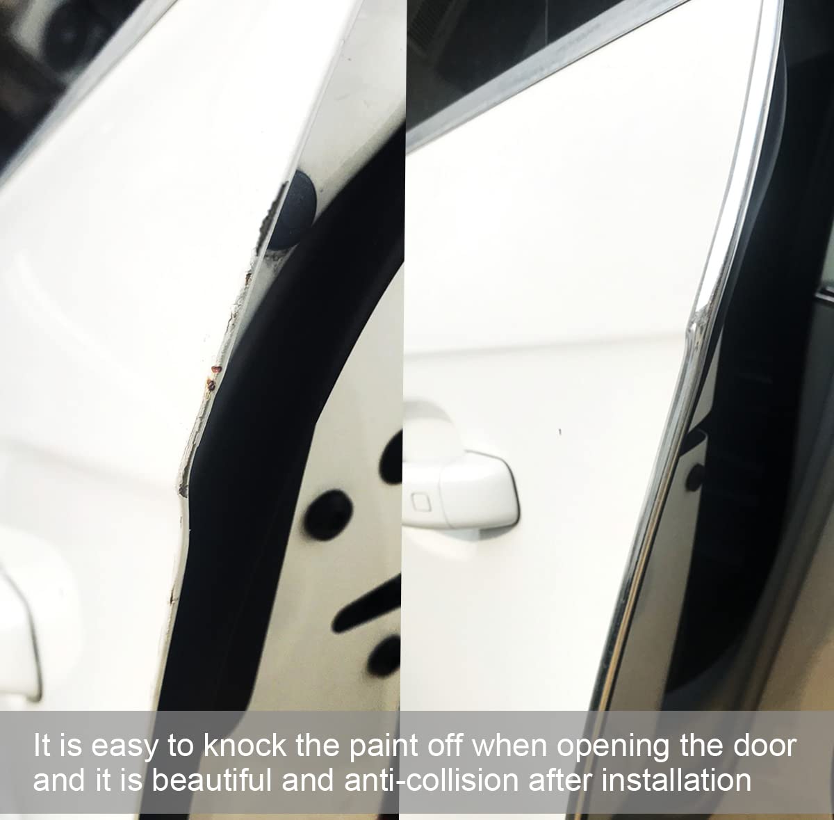YIJINSHENG Car Door Edge Guards Chrome Black Universal U Shape Moulding Trim Strip Automotive Guard Door Protector Edge Guard De