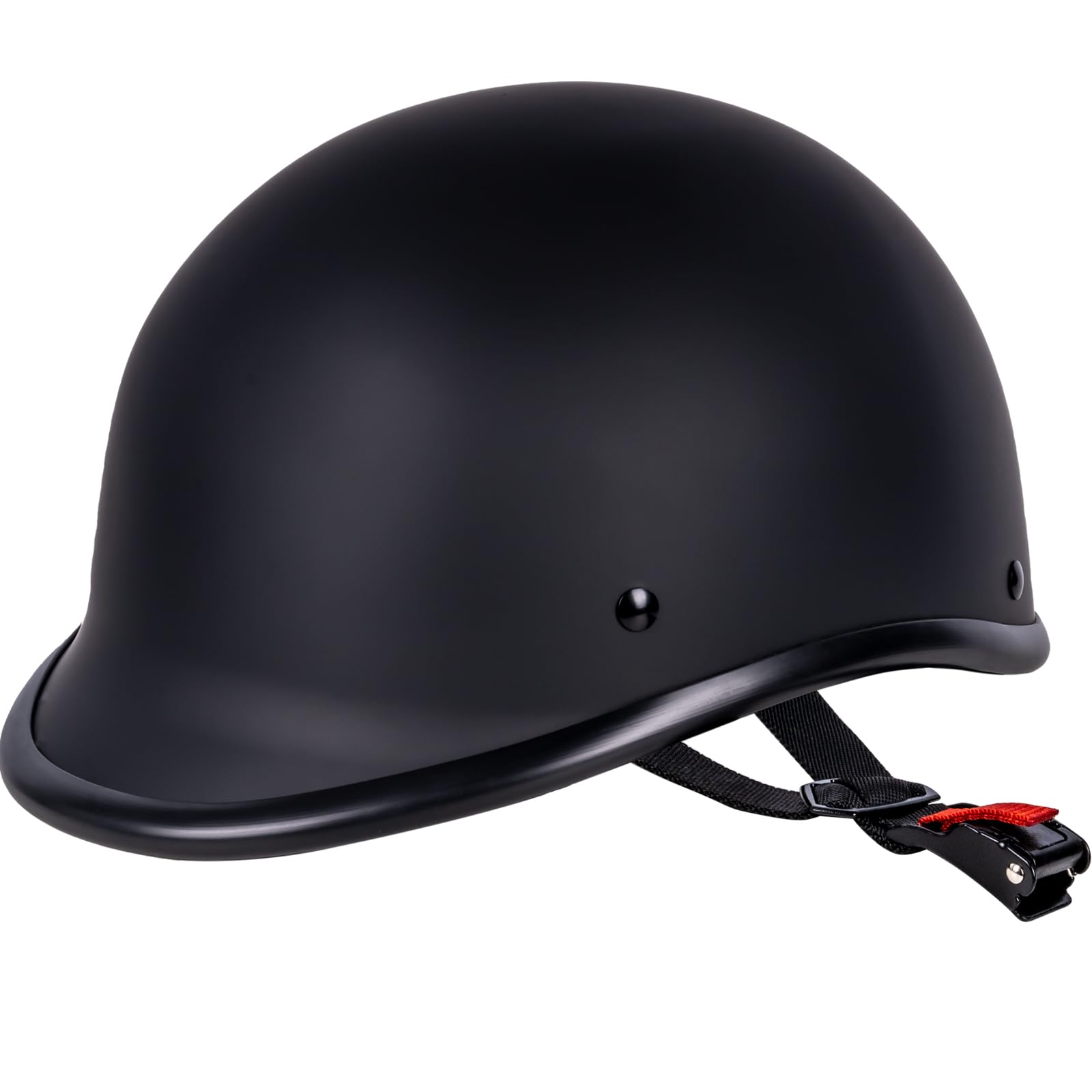 Yesmotor Vintage Motorcycle Half Helmet - Lightweight Low Profile Open-Face Half-Face Helmet - Dot Approved (Matte Black, Xl)