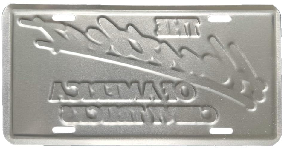 Hangtime The Heartbeat Of America Embossed Metal Auto Tag 6 X 12