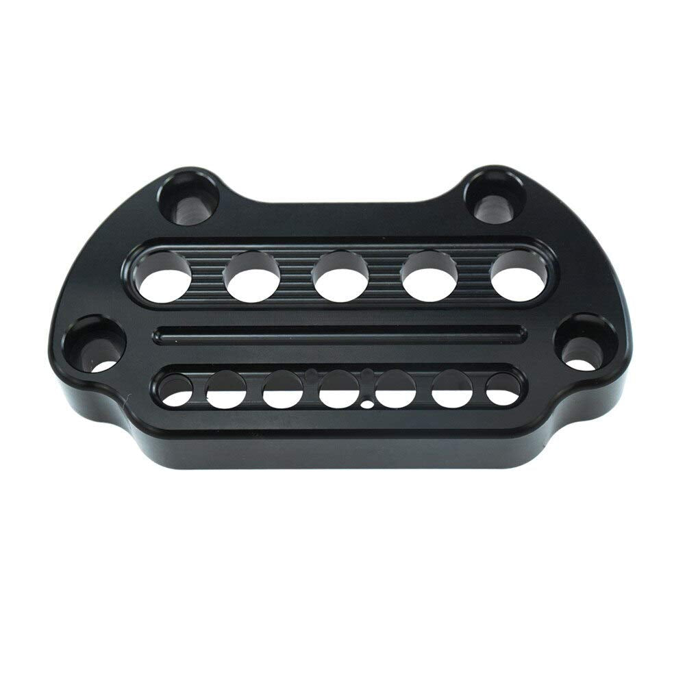 WOWTK Side Mount Instrument Bracket & Speedometer Relocation Cover for Harley Sportster XL Models 1993-2020, Aluminum, Gloss Black