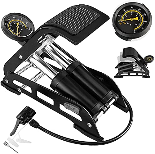 Kriq Double Cylinder Portable High Pressure Foot Air Pump Compressor For Car And Bike Air Pump For Motorbike, Cars, Bicycle For 