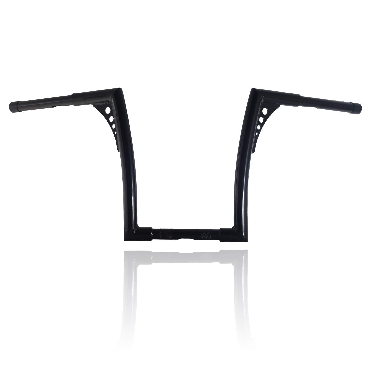 Gloss Black 14 Inch Rise 1-1/4'' Batwing Ape Hangers Handlebar Compatible With Harley Softail Flst Fxst Sportster Xl 883 1200 To