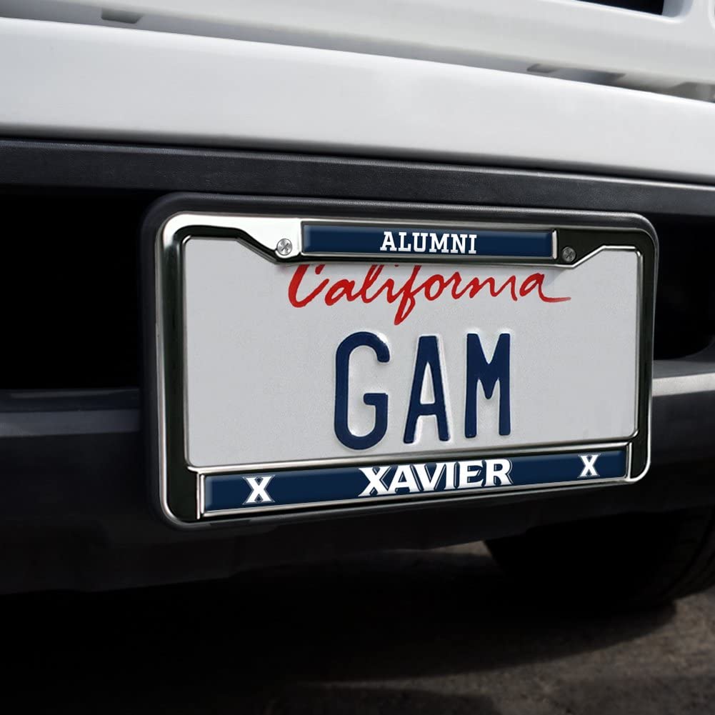 GRAPHICS & MORE Metal License Plate Frame - Xavier University Alumni Design, Full Size, One Size