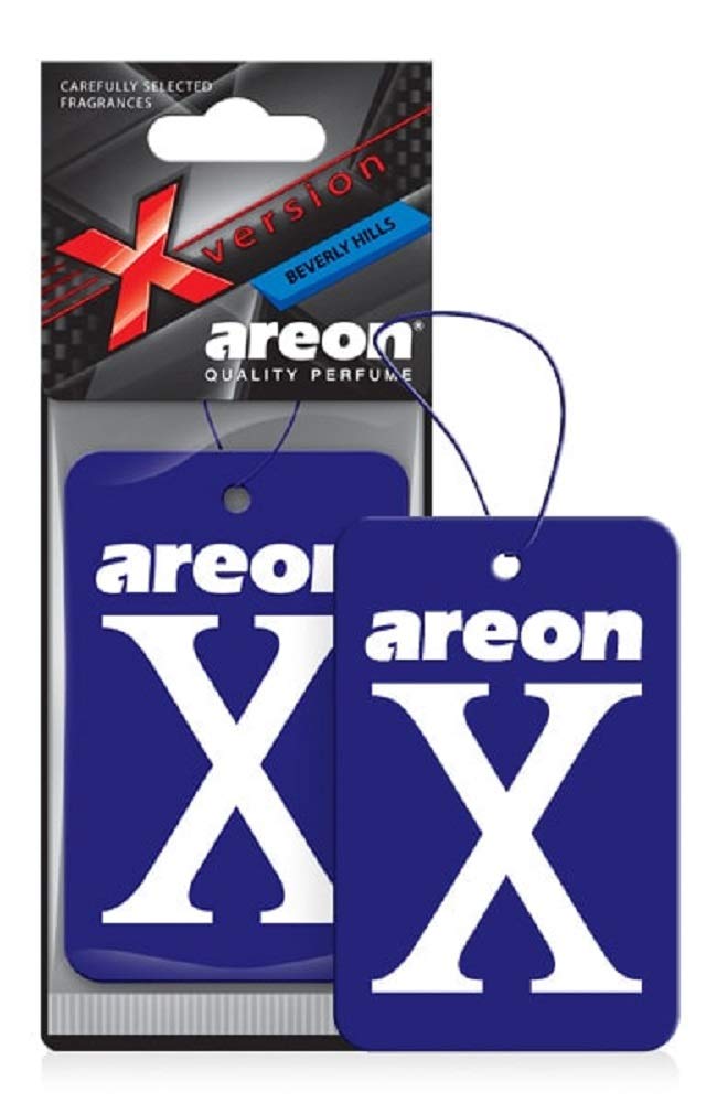 Areon X Xv06 Hanging Best Car Air Freshener Beverly Hills Scent, Paper Hanging Ornaments, Long Lasting Scent For Car Or Home 12