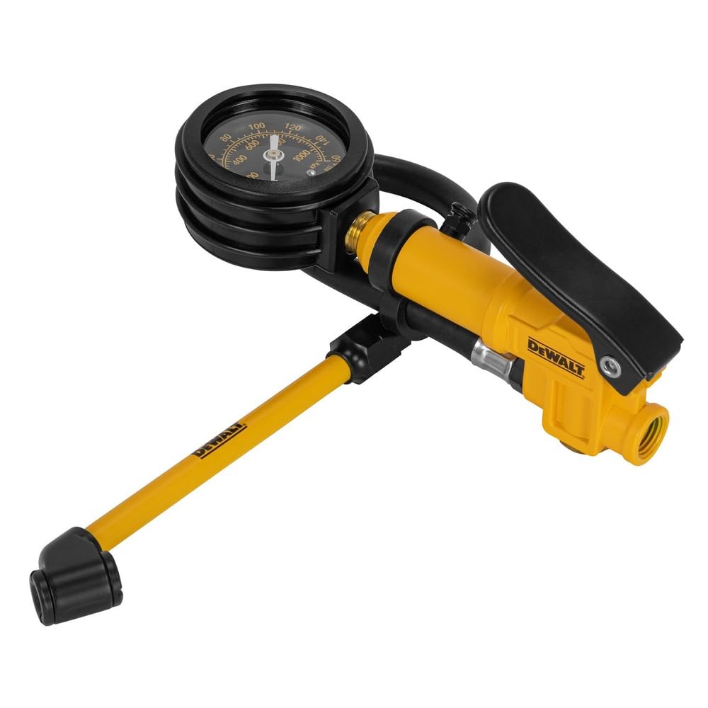 DEWALT 2-Inch Analog Dial Inflator with 12-Inch Hose & Dual Head Chuck - Model DXCM024-0405