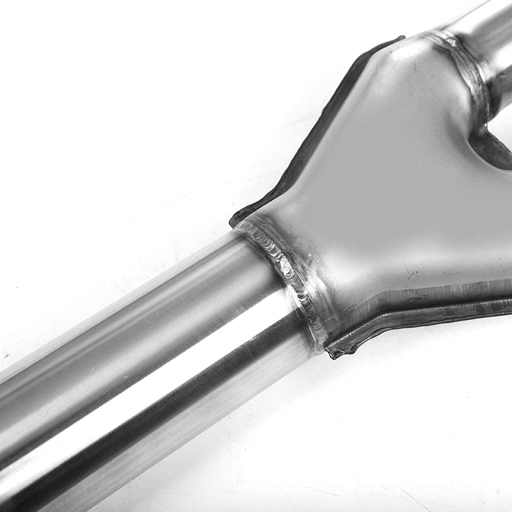 YOLANDO Dual Exhaust Muffler Y-Pipe Kit for 2009-2019 Dodge Ram 1500 Hemi 5.7L, Stainless Steel, Model DAC556