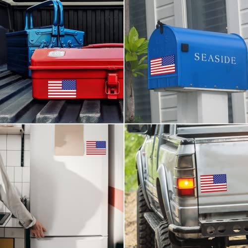 Magnet Me Up American Flag Car Magnet Decals, Opposing 2 Pack, 4X6 Inches, Heavy Duty Automotive Magnet For Car Truck Suv