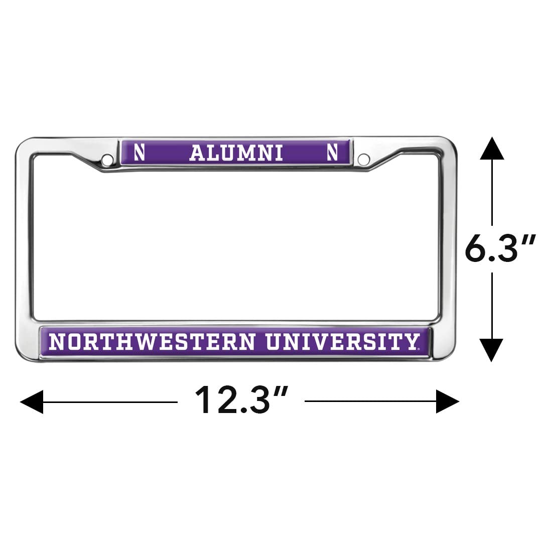 GRAPHICS & MORE Metal License Plate Frame - Northwestern University Alumni, Full Size, One Size