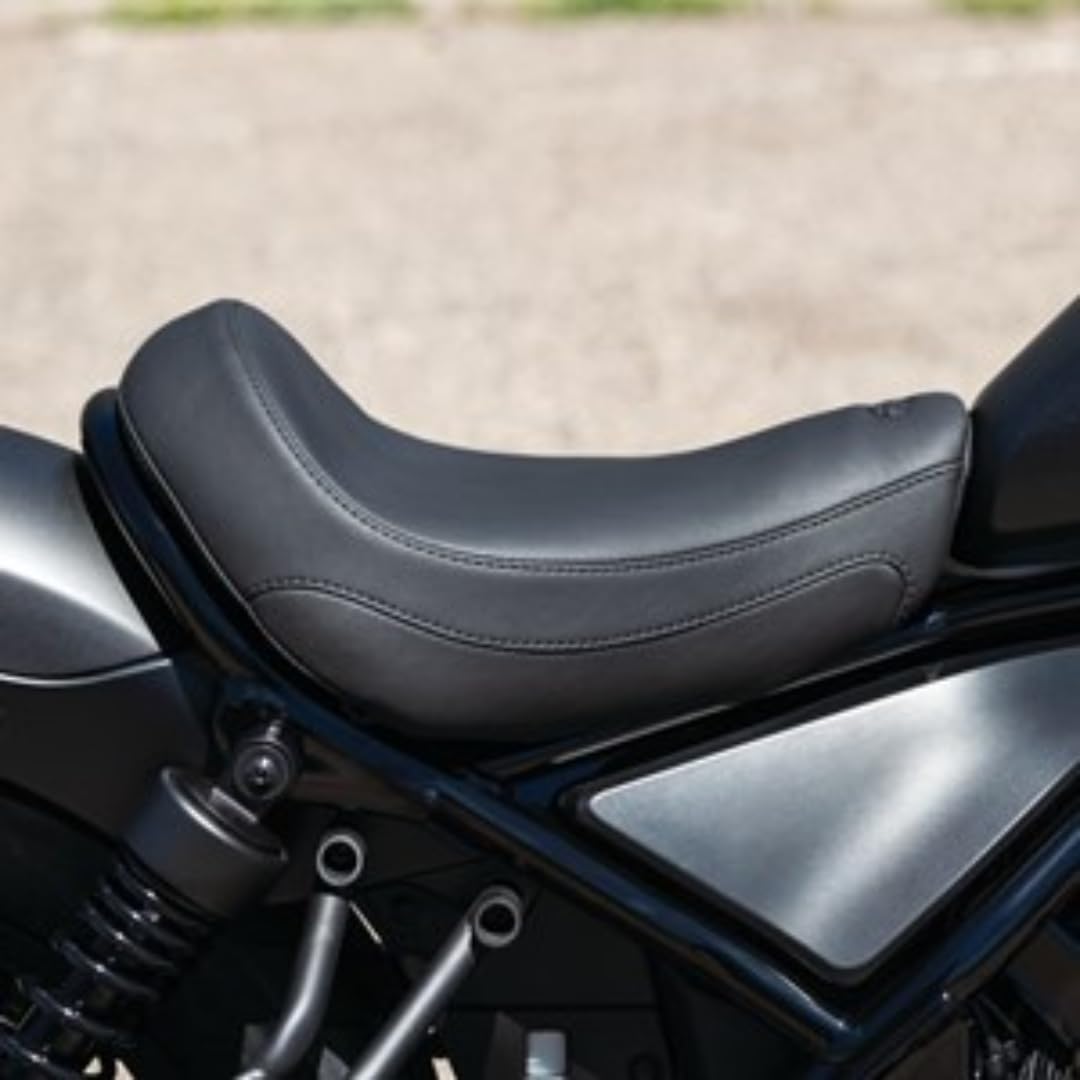 Mustang Motorcycle Seats 84000 Tripper Solo Seat For Honda Rebel 300 & 500 2017-'21, Original, Black