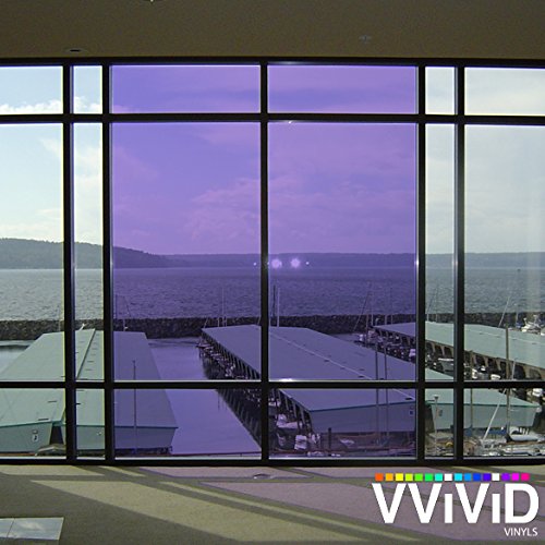 Vvivid Transparent Colorful Vinyl Window Tinting Sheets (5Ft X 6Ft, Purple)