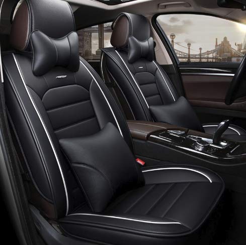 3D FRONTLINE PU Leather Car Seat Cover Compatible with Kia Sonet (Black, 5)