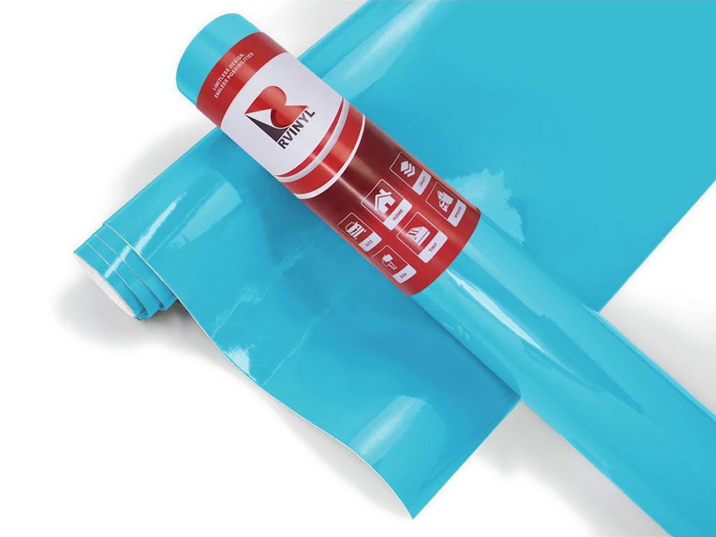 3M 2080 G77 Gloss Sky Blue (5Ft X 12Ft) Vinyl Wrap Film Sheet With Air-Release For Cars, Trucks & More (60Sq Ft Roll)