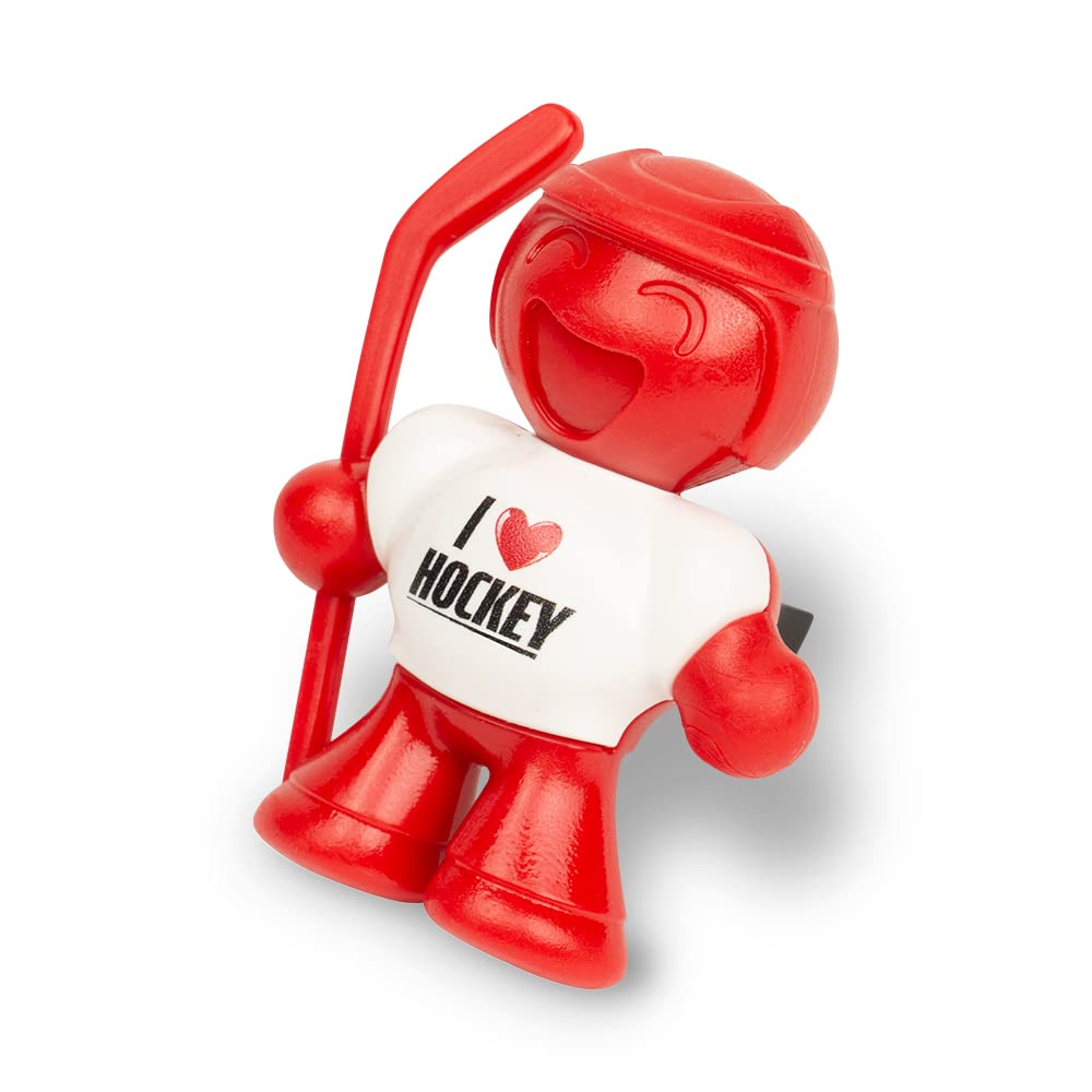 Little Joe 96427 I Love Hockey New Car Scent Red Car Air Freshener A/C Vent Clip Uses Alcohol-Free Fragrance Oil Is Non-Hazardous And Non-Toxic Plastic, Pack Of 1