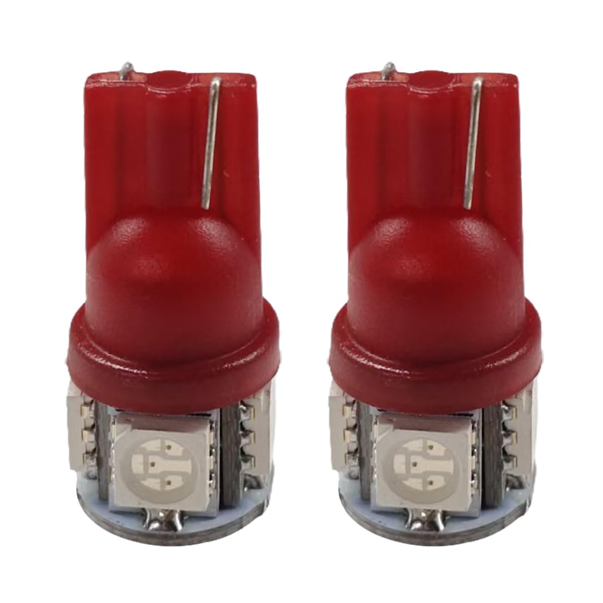 Craedli 2PCS 194 LED Light Bulbs, 12V T10 2825 168 Car License Plate Lights with 5SMD 5050 Chips, 6000K Red Bright Wedge Base La