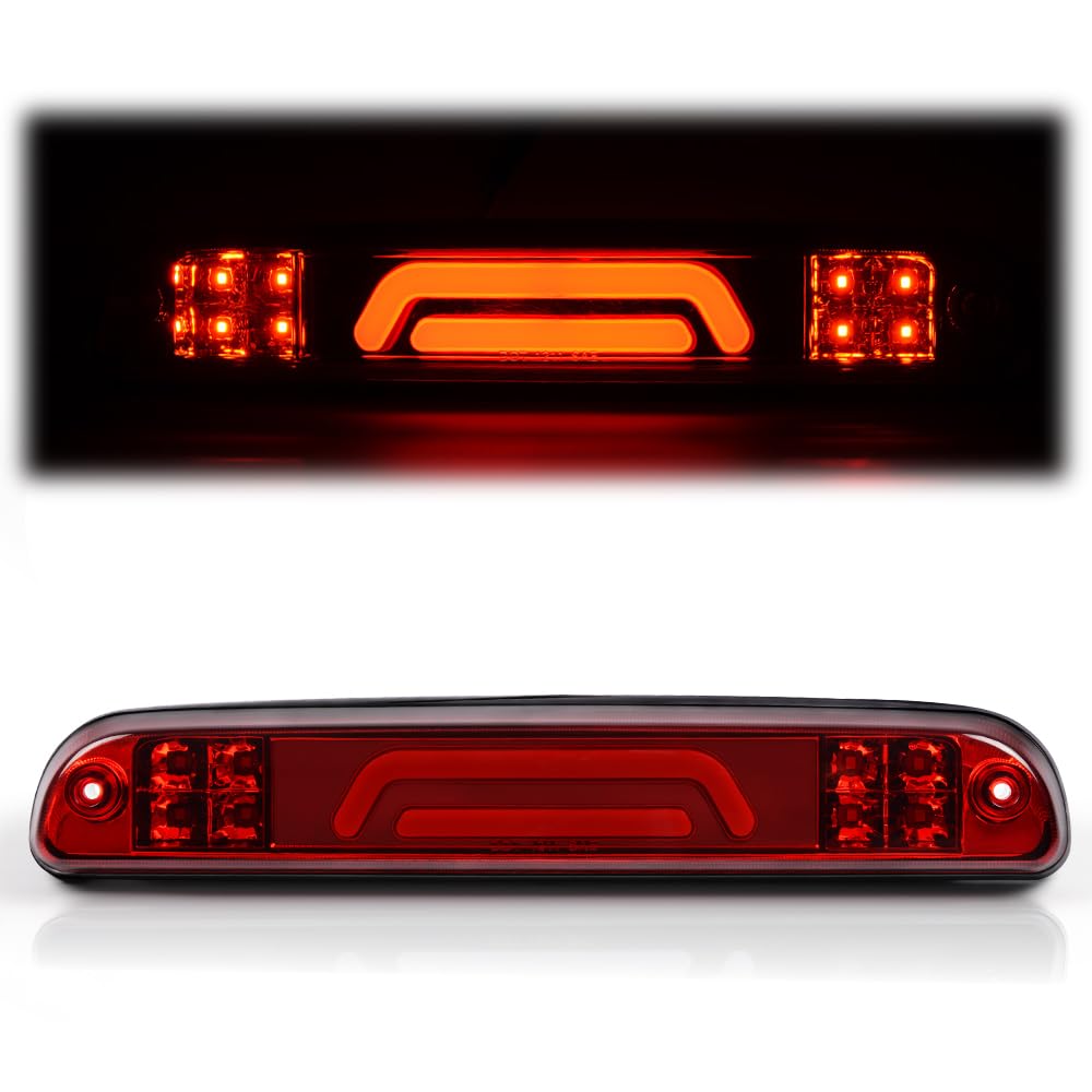 G-PLUS Rear LED Third Brake Light Compatible With 1999-2016 Ford F250 F350 F450 F550 SD Super Duty,3RD Cargo Led Tail Lamps Red 