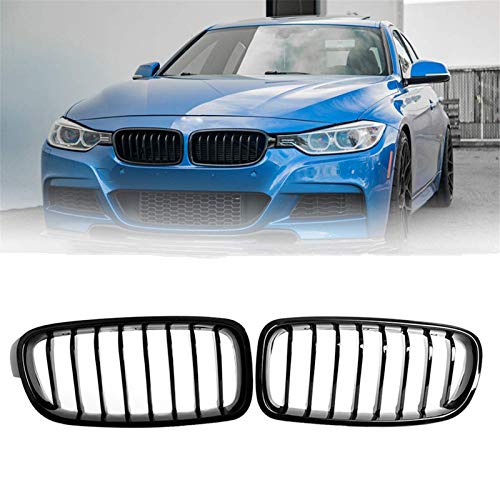 Zealhot F30 Grill - Front Kidney Grille For 2012-2018 Bmw 3 Series F30 F31 320I 328I 328D 330E 330I 335I 340I (Gloss Black-Singl