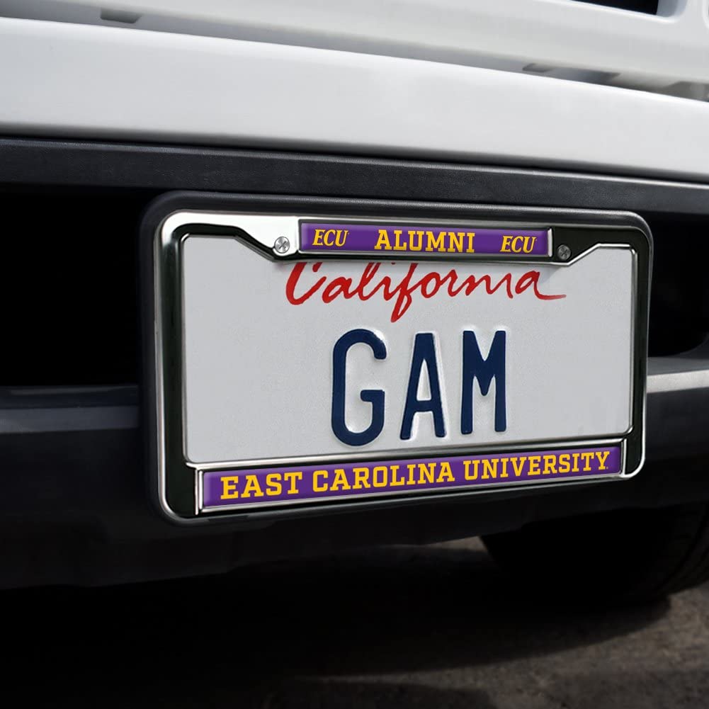 East Carolina University Aumni Logo Full Size Standard License Plate Metal Frame