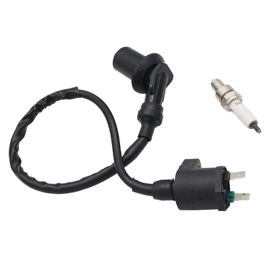 OTOHANS AUTOMOTIVE Engine Ignition Coil Spark Plug Compatible with GY6 50cc-150cc Motorcycle Honda ATV Dirt Bike Taotao Kymco Sc
