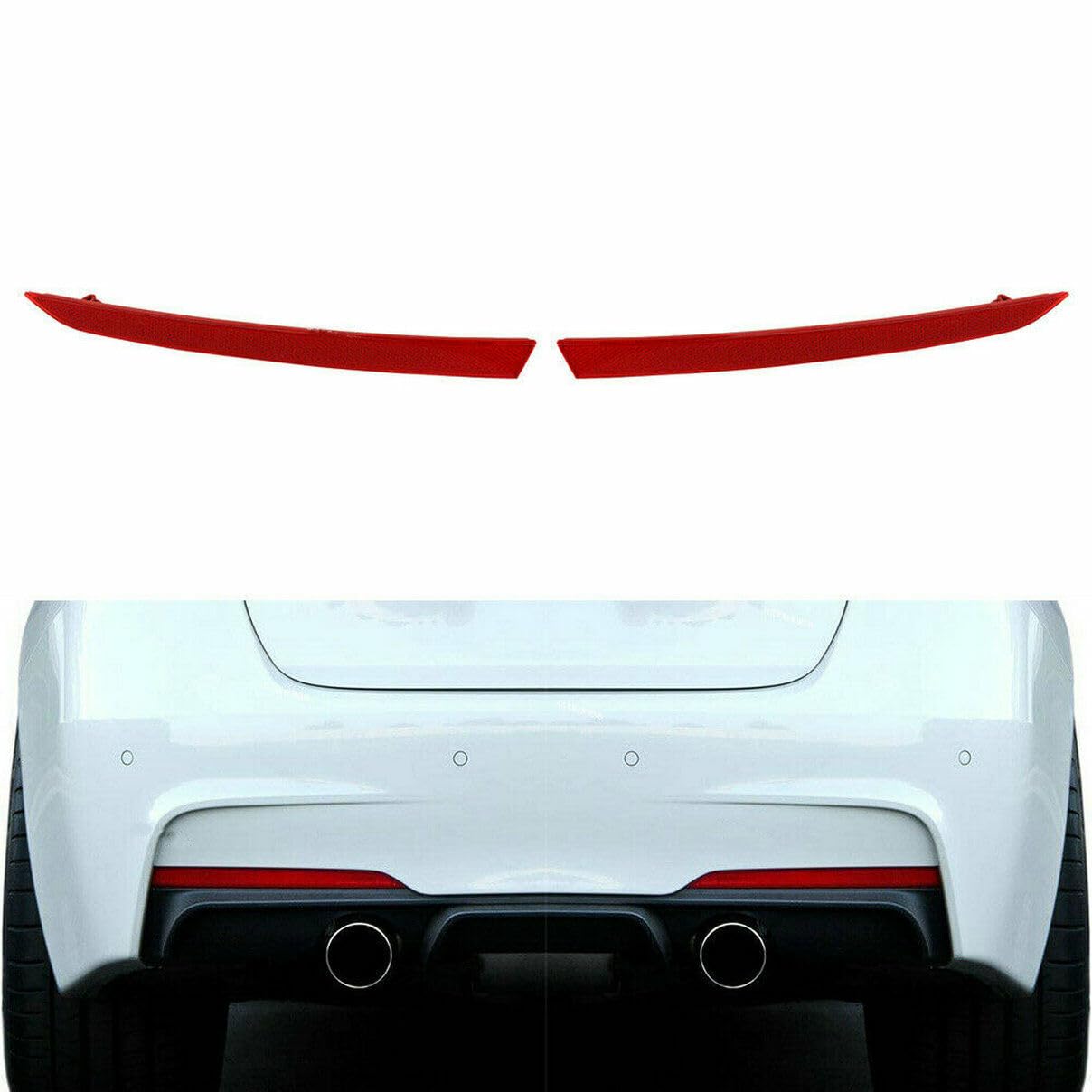 Rear RH & LH Right + Left Side Bumper Reflector for BMW 3 Series F30 F31 M Sport 320i 320iX 328d 328dX 328i 328iX 330e 330i 330i