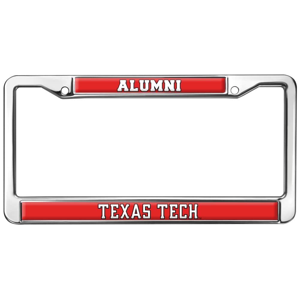 Texas Tech University Alumni Logo Full Size Standard License Plate Metal Frame