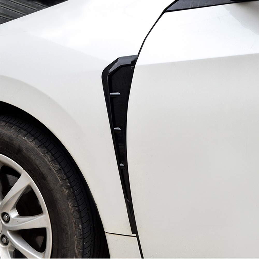 Car Fender Side Vents Abs Compatible Fender Stickers Decorative Air Flow Intake Hole Grille Spoiler Auto Exterior Accessories