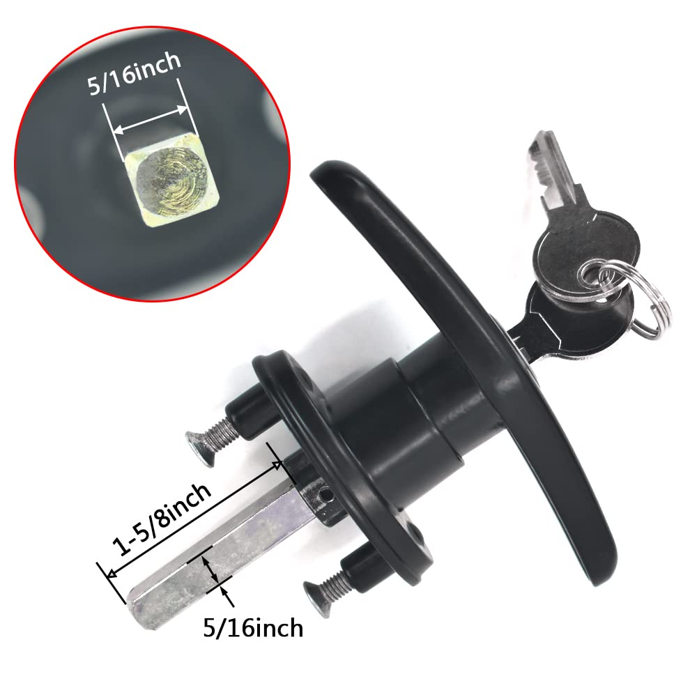 QZATTCAEN Pickup Truck Cap Topper Camper Shell Locking T-Handle -with 2 Keys for Most Brands of Truck caps, Toppers, Camper Tops