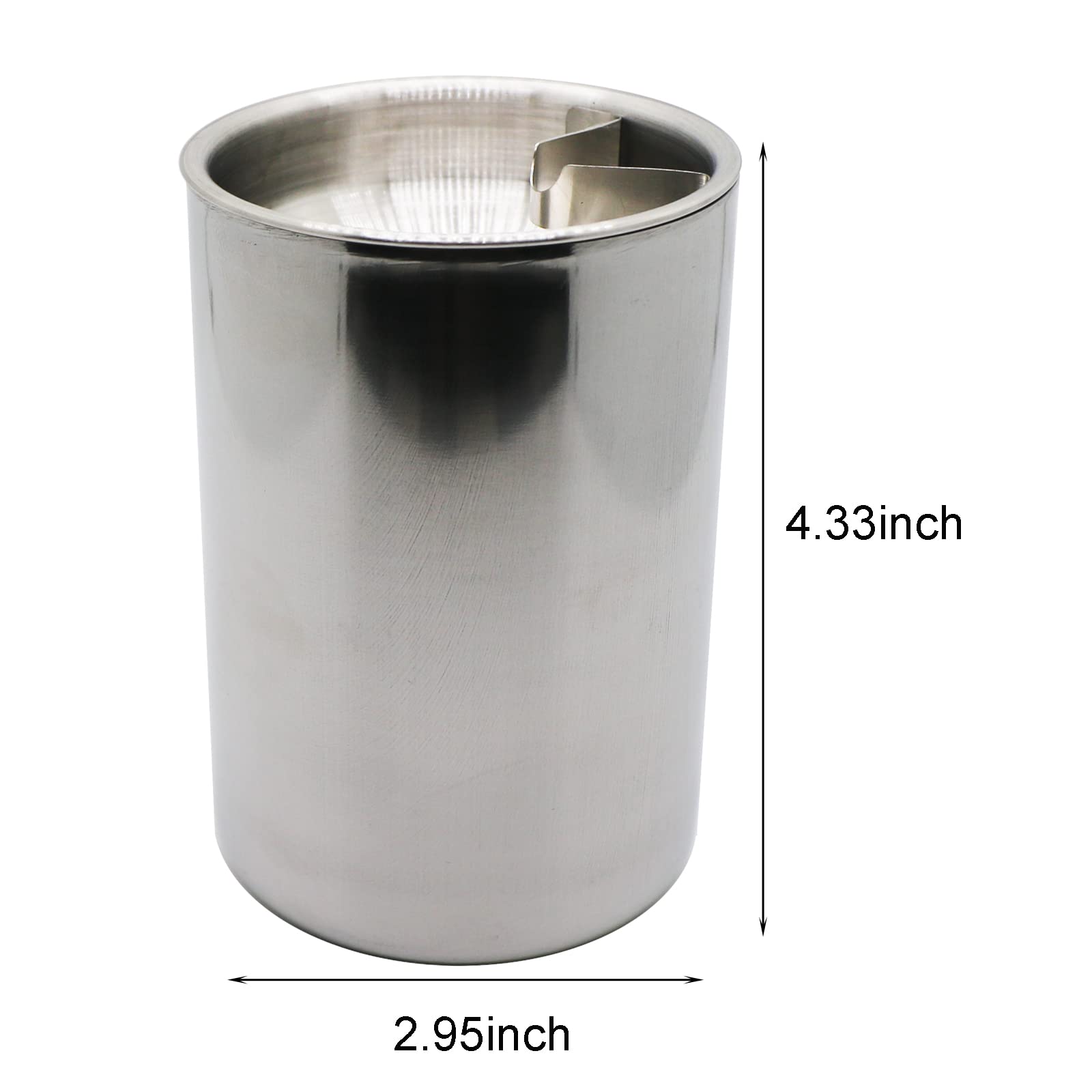 Car Ashtray, Car Ashtray with Lid Smell Proof, Stainless Steel Smokeless Ashtray Windproof for Indoor or Outdoor Use, Cool Ash T