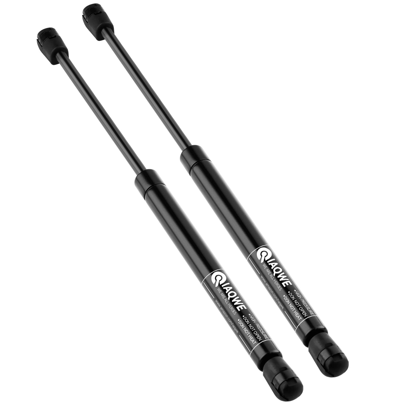 IAQWE Gas Struts Shocks Springs Lift Support 16" 45Lb for Snugtop/Leer Truck Camper Shells - 2PCS, Black, Model C1622331