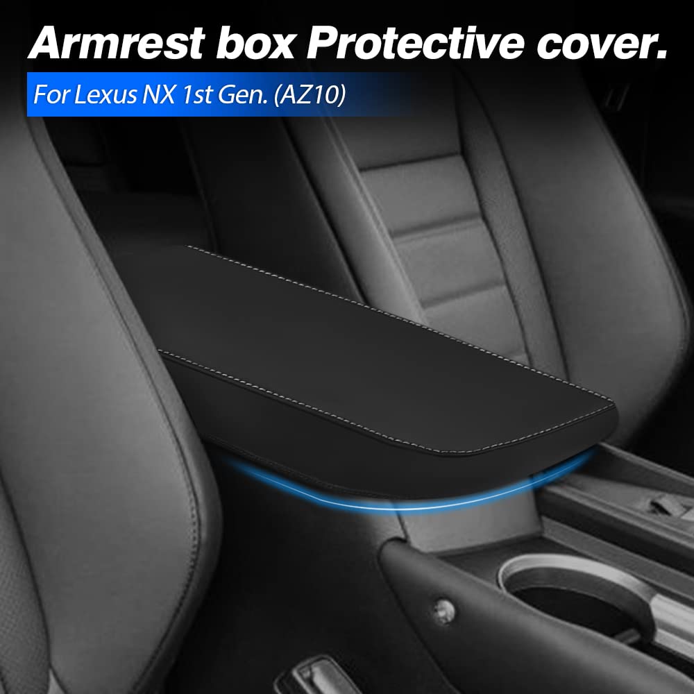 Autorder Center Console Cover - Leather Armrest Protector for 2015-2021 Lexus NX NX300h/NX300/NX200t - Anti-Scratch Pad