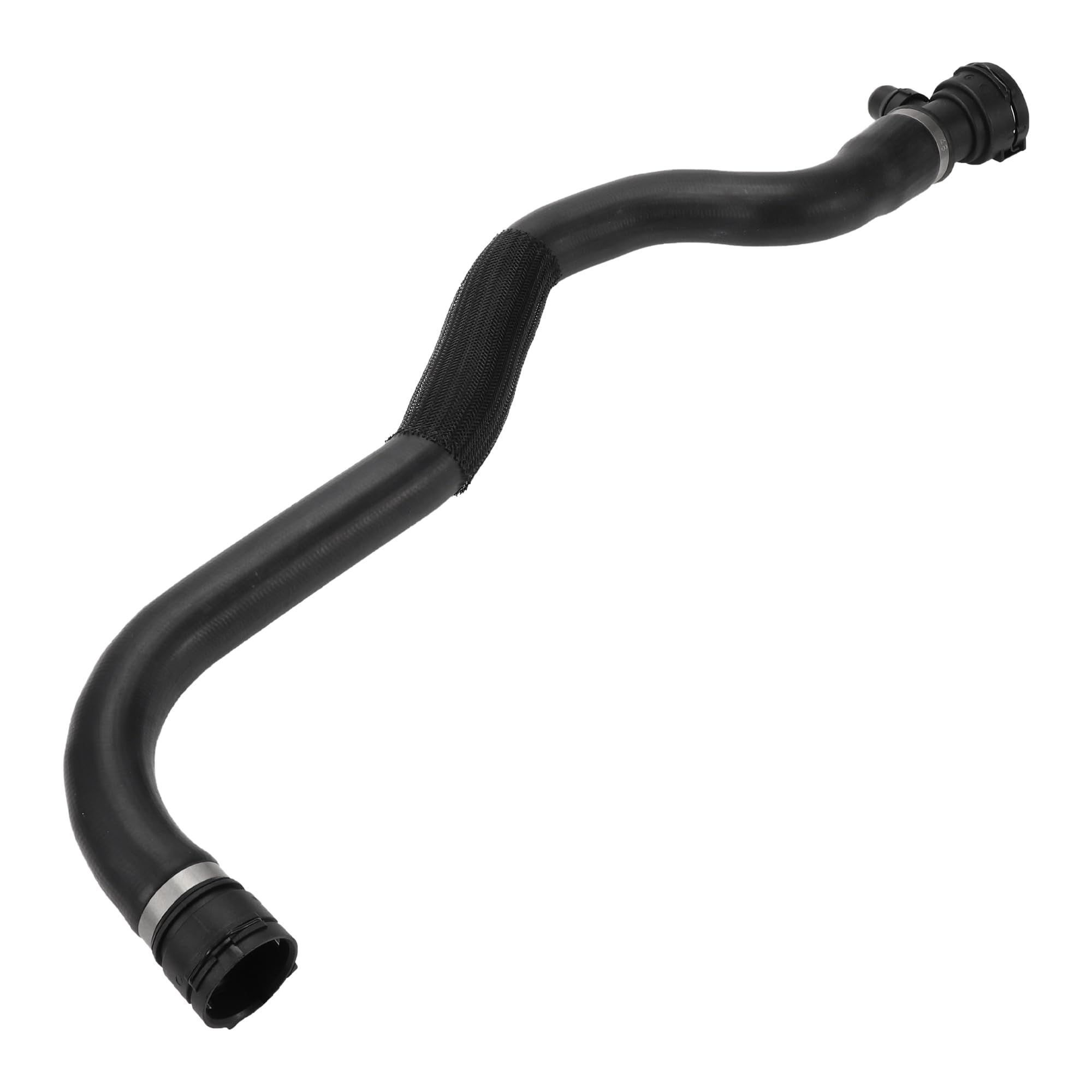 HEROFFIX 1 Pcs Radiator Coolant Hose for BMW 530i 540i 2017-2020 Upper Coolant Return Line No.17128602870 Black Rubber