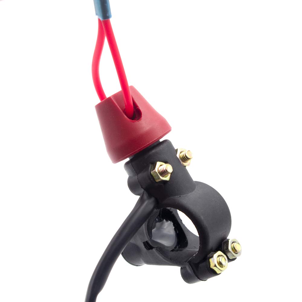 Royitay Kill Switch for 50cc-250cc ATV/Dirt Bike - Red Plastic Handlebar Mount Tether Engine