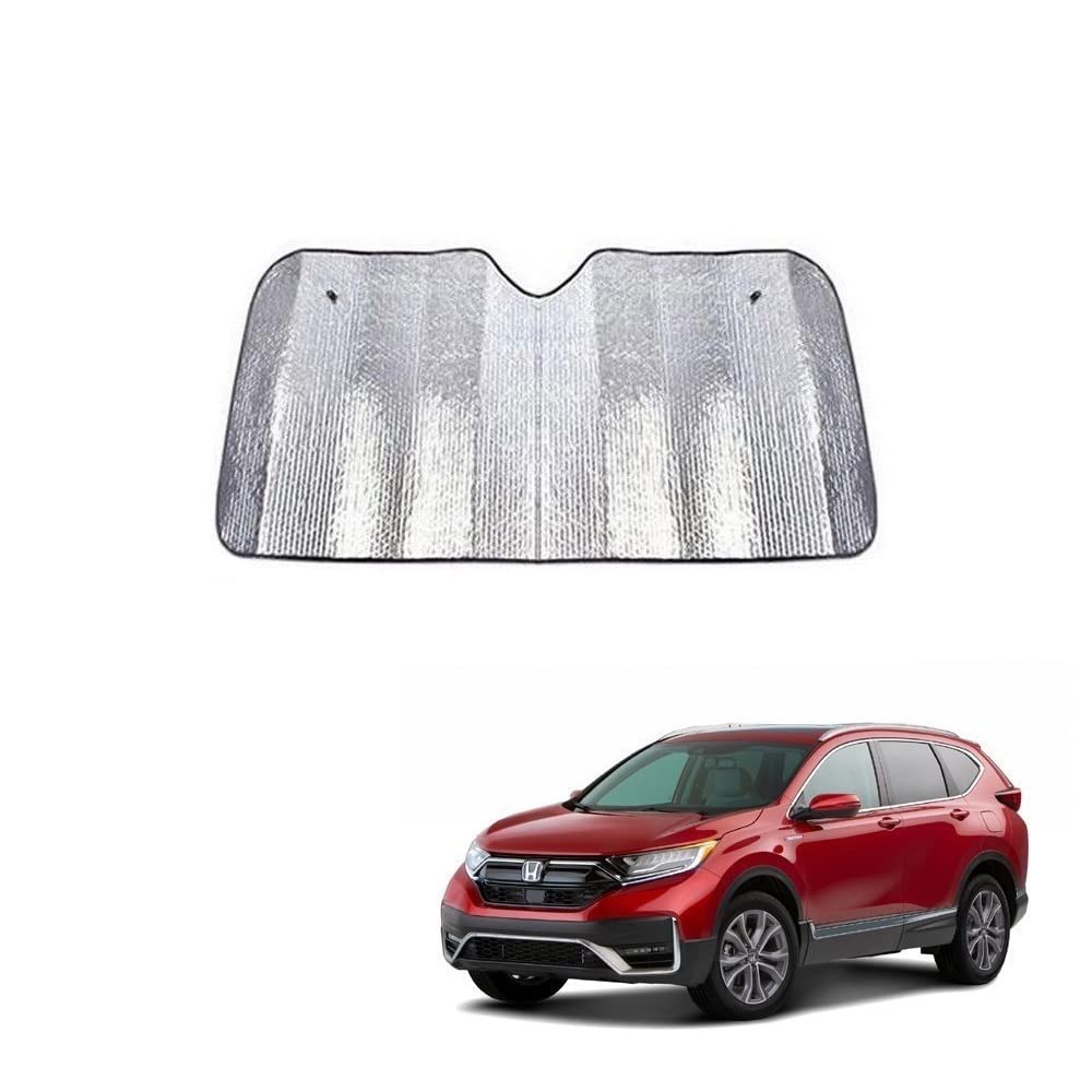 Car Windshield Silver Parking Foldable Sunshade for Heat Protection Useful on Front and Rear Windshield Glass Suitable for CRV