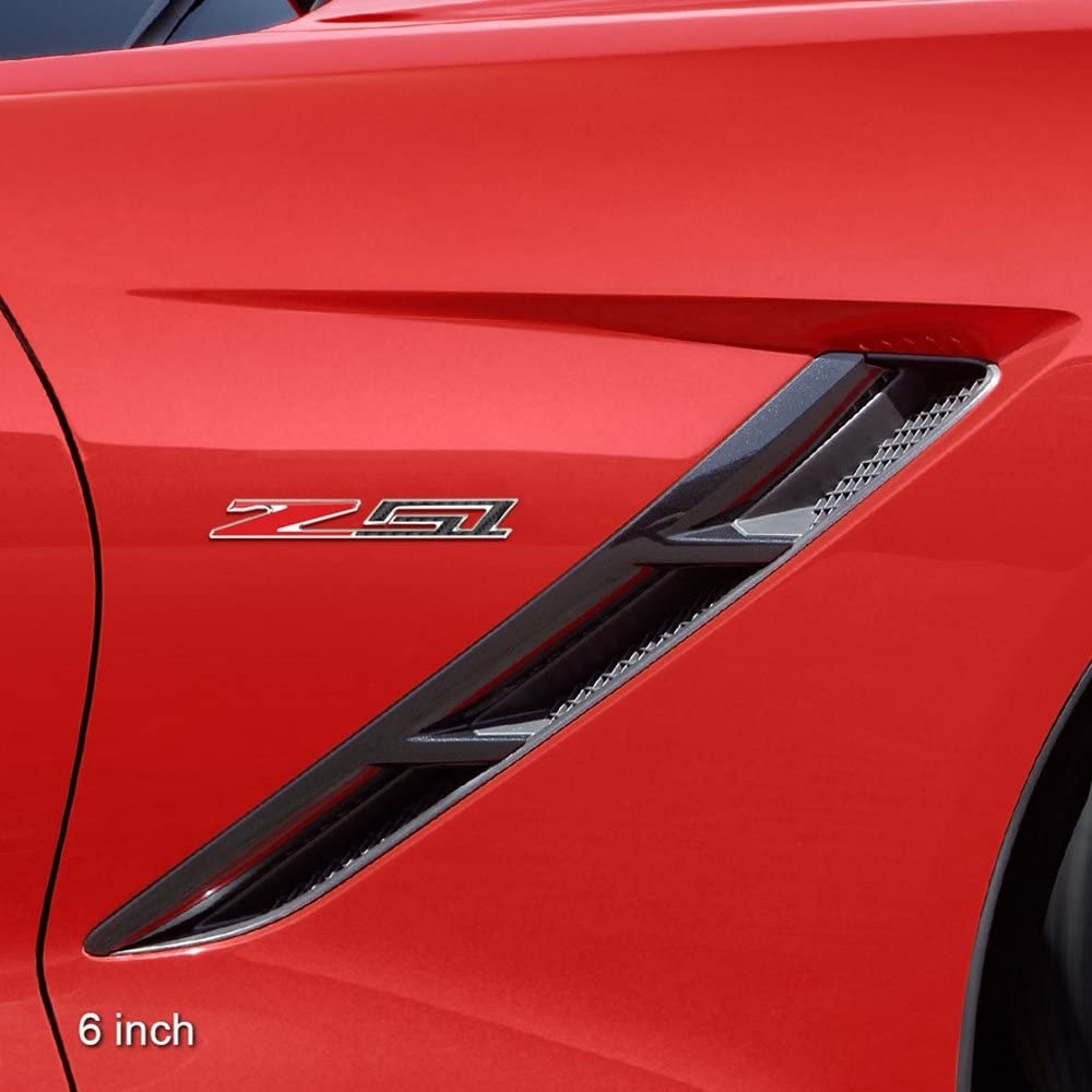 West Coast Corvette Z51 Badge Emblem - Carbon Fiber Look w/Chrome Trim, 6 inch, for 2005-2024 Corvettes, Acrylic