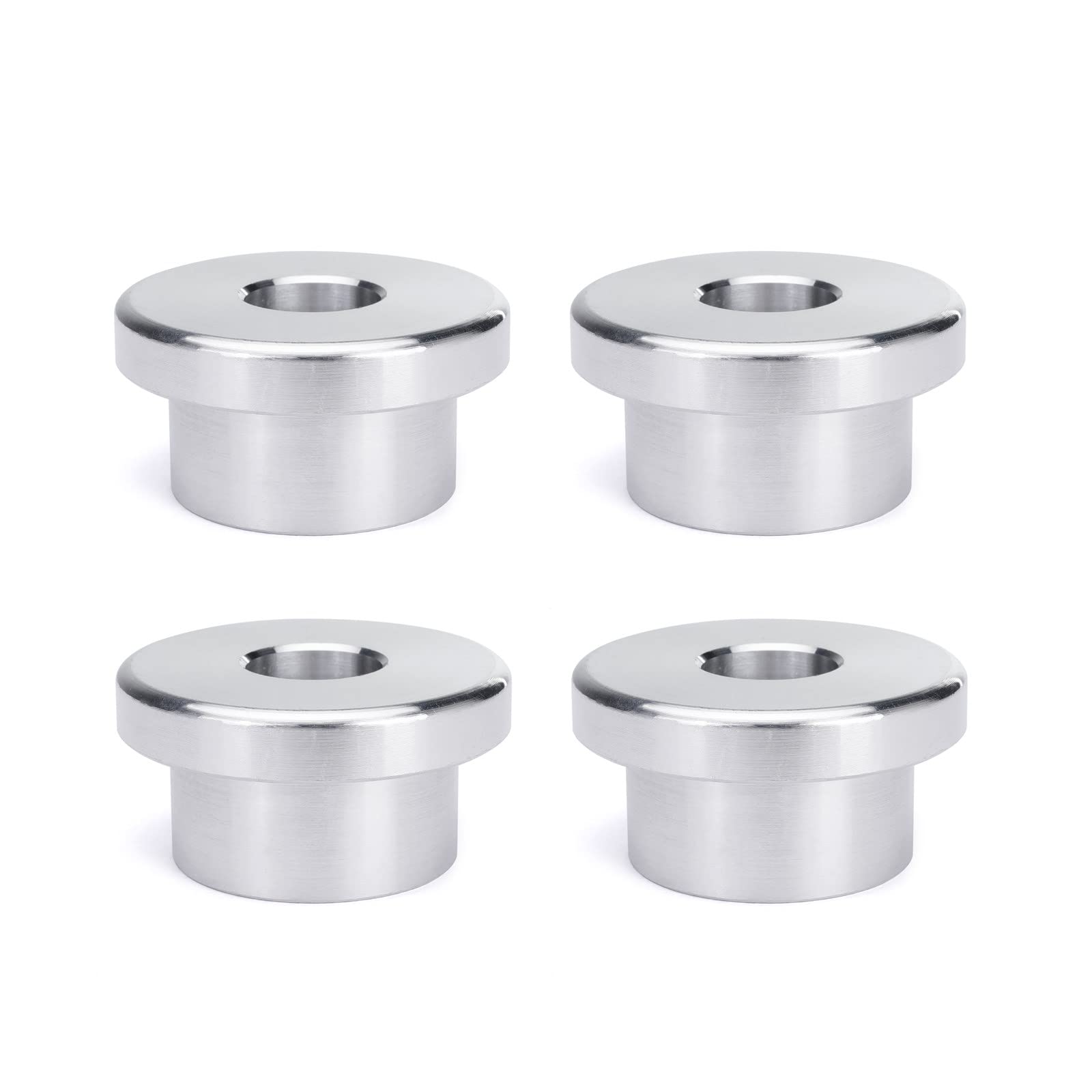 Tonrycue Solid Billet Handlebar Riser Bushings For Harley Softail Dyna Sportster Fxr Fx 1984-2016 (Silver)