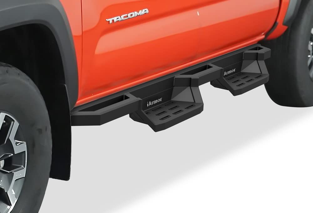 Aps Stainless Steel Pocket Steps Running Boards Compatible With Toyota Tacoma 2005-2023 Double Crew Cab