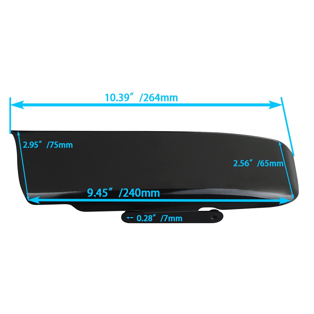Wowtk Saddlebag Filler Strips Fits For Harley Touring Electra Glide Road Glide Road King Models 2014-2024,Black
